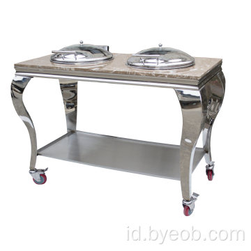 Mobile Chafing Dish dengan Buffer Heater atau Induction